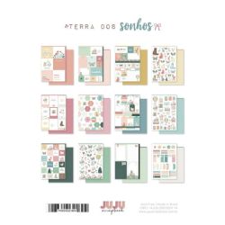 Bloco de Papel A4 Juju Scrapbook Coleção Terra dos Sonhos