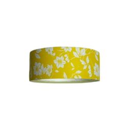 Fita Adesiva em Papel Apex Amarelo com Flores