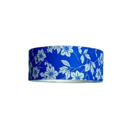 Fita Adesiva em Papel Apex Azul com Flores