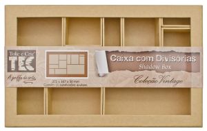 Caixa Organizadora em Chipboard com Divisórias TEC (Shadow Box)