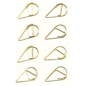 Clips para Papel Gotinha Gold Apex com 8 unidades