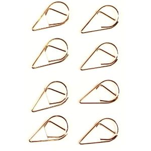 Clips para Papel Gotinha Rose Gold Apex com 8 unidades