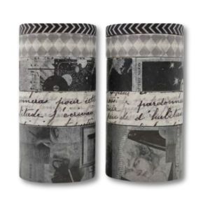 Kit com 10 Fitas Adesivas Washi Tape Apex Vintage XM-JD2645D