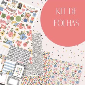 Kit Papel para Scrapbooking My Memories Craft Coleção Minhas Celebrações com 6 folhas