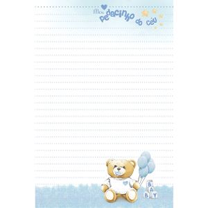 Papel Carta Litoarte Coleção Coleção Pacotinho de Amor Menino PEC-056 Pacote com 5 unidades