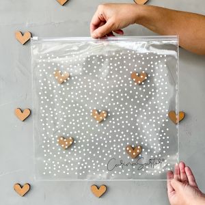 Pasta Plástica Organizadora para Papel com Fechamento Ziplock Carina Sartor 34 X 34 cm