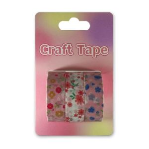 Kit com 3 Fitas Adesivas Washi Tape Apex XM-JD0317A