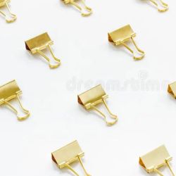 Clips Prendedores de Papel Binder Gold 19 mm