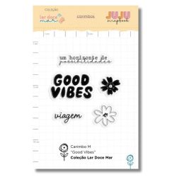 Carimbo M Juju Scrapbook Good Vibes Coleção Lar Doce Lar