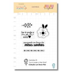 Carimbo M Juju Scrapbook Lar é Onde o Mar Está Coleção Lar Doce Lar 