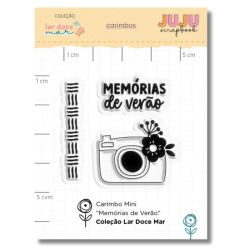 Carimbo Mini Juju Scrapbook Memórias de Verão Coleção Lar Doce Mar