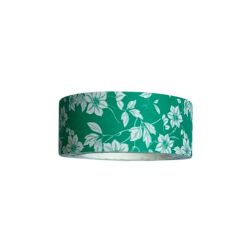 Fita Adesiva em Papel Apex Verde com Flores