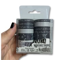 Kit com 10 Fitas Adesivas Washi Tape Apex Vintage XM-JD2645A