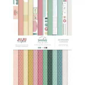 Bloco de Papel A5 Juju Scrapbook Coleção Terra dos Sonhos