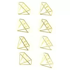 Clips para Papel Diamante Gold Apex com 8 unidades