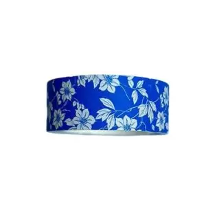 Fita Adesiva em Papel Apex Azul com Flores