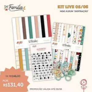 Kit de Live "Inspiração" Mini Álbum - Live 05/06 por Juju Scrapbook